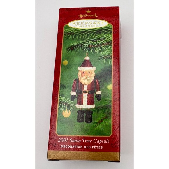 Hallmark Keepsake Christmas Ornament Santa Time Capsule with Scroll Inside 2001 - Picture 2 of 12